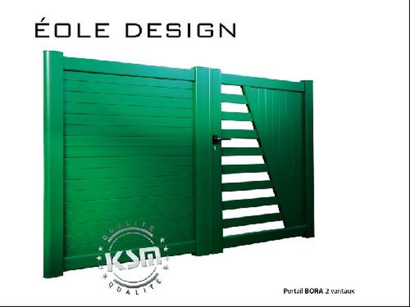 Portail Eole Design en aluminium battant - KSM Production